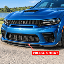 NINTE Front Bumper Lip Splitter Kit Fit for Dodge Charger Widebody 2020-2023 Matte Black ABS 4-Piece - NINTE