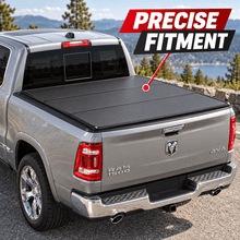 NINTE Tri-Fold Tonneau Cover Fit for 2009-2026 Dodge/Ram 1500 Crew Cab 5.7/5.8 ft Bed, Black Soft Truck Bed Cover with Clamps, No-Drill Installation - NINTE