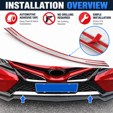NINTE Front Bumper Lip Trim Fit for Toyota Camry SE XSE 2018-2020 Triple Chrome-Coated ABS One Piece Sport Style - NINTE