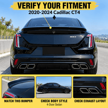 NINTE Rear Trunk Spoiler Wing Fit for Cadillac CT4 Luxury Premium Luxury Sport V and V Blackwing 4-Door Sedan 2020-2024 Gloss Black ABS One Piece V Style - NINTE