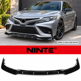 NINTE Front Bumper Lip Splitter Fit for Toyota Camry SE XSE 2018-2023 Painted Gloss Black Sport Style