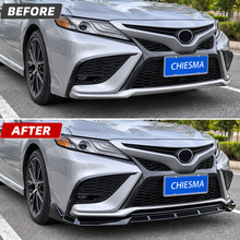 NINTE Front Bumper Lip Splitter Fit for Toyota Camry SE XSE 2018-2023 Painted Gloss Black Sport Style