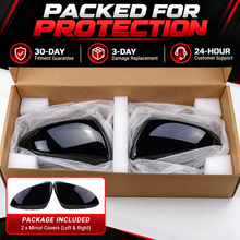 NINTE Front Side Mirror Covers Fit for VW Golf MK7 2013-2017 MK7.5 GTI GTD R 2013-2018 Painted Gloss Black ABS Pair
