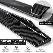 NINTE Side Rocker Skirt Extension Lip Kit Fit for BMW 8 Series G14 Cabrio G15 Coupe 2019-2024 Painted Carbon Fiber Look AC Style