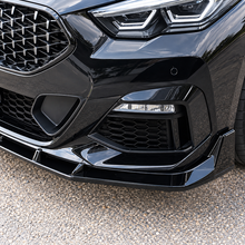 NINTE Front Bumper Lip Splitter Kit Fit for BMW 2-Series F44 220i 228i M235i Gran Coupe M-Sport 2020-2024 Painted Gloss Black ABS 3-Piece Sport Style