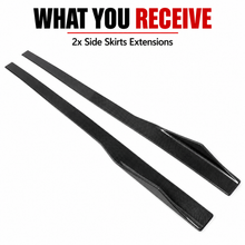 NINTE Side Rocker Skirt Extension Lip Kit Fit for BMW 8 Series G14 Cabrio G15 Coupe 2019-2024 Painted Carbon Fiber Look AC Style