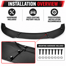 NINTE Front Bumper Lip Splitter Kit Fit for Chrysler 300 SRT 2015-2022 V2 Gloss Black Plastic 3 Piece Sport Style Without Logo - NINTE