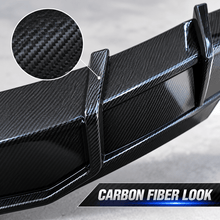 NINTE Rear Bumper Lip Splitter Diffuser with LED Brake Light Fit for Tesla Model X 2022-2025 Carbon Fiber Look One Piece Sport Style Without Logo - NINTE