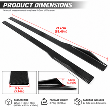 NINTE Side Rocker Skirt Extension Lip Kit Fit for BMW 8 Series G14 Cabrio G15 Coupe 2019-2024 Painted Carbon Fiber Look AC Style