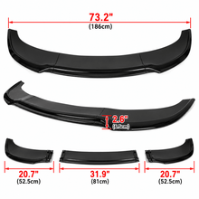 NINTE Front Bumper Lip Splitter Kit Fit for Chrysler 300 SRT 2015-2022 V2 Gloss Black Plastic 3 Piece Sport Style Without Logo - NINTE