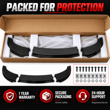 NINTE Front Bumper Lip Splitter Kit Fit for Chrysler 300 SRT 2015-2022 V2 Gloss Black Plastic 3 Piece Sport Style Without Logo - NINTE