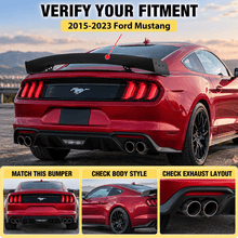 NINTE Rear Spoiler Wing Fit for Ford Mustang Coupe 2015-2023 Painted Matte Black ABS One Piece GT500 CFTP Style - NINTE