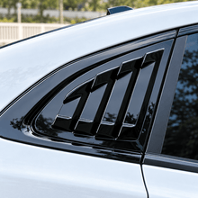 NINTE Rear Side Window Louvers Kit Fit for Chevy Malibu LS/LT/RS Sedan 4-Door 2016-2024 ABS Gloss Black 2-Piece - NINTE