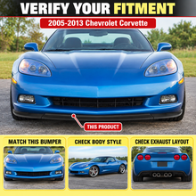 NINTE Front Bumper Lip Splitter Fit for Chevrolet Corvette C6 Base 2005-2013 Matte Black One Piece Sport Style Without Logo - NINTE