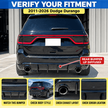 NINTE Rear Bumper Lip Diffuser Fit for Dodge Durango 2011-2026 Gloss Black 5-Piece V1 Sport Style - NINTE