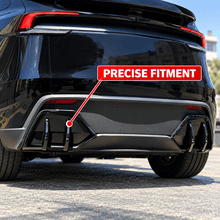 NINTE Rear Bumper Diffuser Lip Splitter Kit Fit for Tesla Model Y Juniper 2025-2026 Gloss Black ABS 2-Piece Shark Fin Sport Style - NINTE