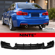 Load image into Gallery viewer, NINTE Rear Bumper Lip Diffuser Fit for BMW 3 Series F30 2012-2018 M Sport Painted Gloss Black Sport Style - NINTE