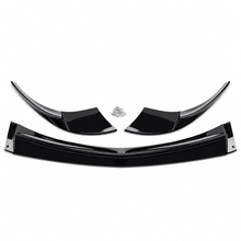 NINTE Front Bumper Lip Splitter Kit Fit for Chevrolet Corvette C6 Base 2005-2013 Painted Gloss Black ABS 3-Piece Sport Style Without Logo - NINTE