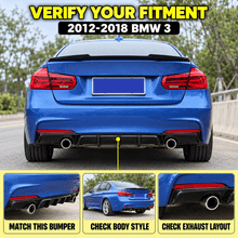 NINTE Rear Bumper Lip Diffuser Fit for BMW 3 Series F30 2012-2018 M Sport Painted Gloss Black Sport Style - NINTE