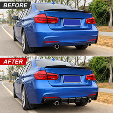 NINTE Rear Bumper Lip Diffuser Fit for BMW 3 Series F30 2012-2018 M Sport Painted Gloss Black Sport Style - NINTE