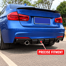 NINTE Rear Bumper Lip Diffuser Fit for BMW 3 Series F30 2012-2018 M Sport Painted Gloss Black Sport Style - NINTE