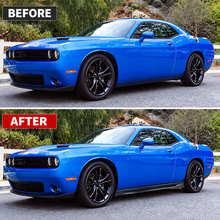 NINTE Side Rocker Panel Skirt Trim Kit Fit for Dodge Challenger SXT 2015-2023 Painted Carbon Fiber Look ABS Plastic Sport Style Without Logo - NINTE