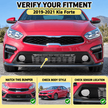 NINTE Front Lower Bumper Grille Fit for Kia Forte 2019-2021 Painted Black PP Direct Replacement with Daytime Running Lamp Holes - NINTE