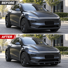 NINTE Front Bumper Lip Splitter Fit for Tesla Model Y Juniper 2025-2026 Gloss Black ABS One Piece Sport Style - NINTE