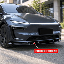 NINTE Front Bumper Lip Splitter Fit for Tesla Model Y Juniper 2025-2026 Gloss Black ABS One Piece Sport Style - NINTE