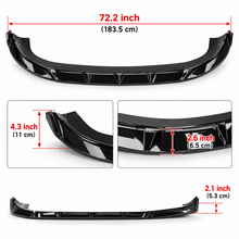 NINTE Front Bumper Lip Splitter Fit for Tesla Model Y Juniper 2025-2026 Gloss Black ABS One Piece Sport Style - NINTE