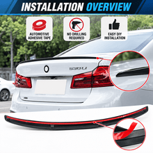 NINTE Rear Trunk Spoiler Wing Fit for BMW G30 5 Series 4 Door Sedan 2017-2023 and F90 M5 2018-2023 Painted Gloss Black One Piece MP Sport Style Without Logo - NINTE