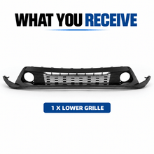 NINTE Front Lower Bumper Grille Fit for Kia Forte 2019-2021 Painted Black PP Direct Replacement with Daytime Running Lamp Holes - NINTE