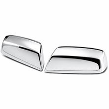 NINTE Outside Mirror Cover Caps Fit for 2014-2018 GMC Sierra Chevrolet Silverado 1500 2500HD 3500HD Gloss Silver Triple Chrome-Coated ABS Tape on Overlay - NINTE