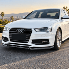NINTE Front Bumper Lip Splitter Kit Fit for Audi A4 S4 B8.5 S-Line 2013-2016 Models Built After June 2013 ABS Plastic Carbon Fiber Look Sport Style