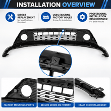 NINTE Front Lower Bumper Grille Fit for Kia Forte 2019-2021 Painted Black PP Direct Replacement with Daytime Running Lamp Holes - NINTE