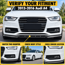 NINTE Front Bumper Lip Splitter Kit Fit for Audi A4 S4 B8.5 S-Line 2013-2016 Models Built After June 2013 ABS Plastic Carbon Fiber Look Sport Style