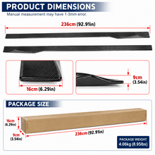 NINTE Side Rocker Panel Lip Kit Fit for 2019-2024 BMW 8 Series G16 Gran Coupe M850i 840i Painted Carbon Fiber Look 2-Piece AC Style