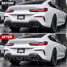 NINTE Rear Bumper Diffuser Spoiler Fit for BMW 8 Series G16 Grand Coupe 840i M850i 2020-2026 Painted Carbon Fiber Look Sport AC Style Without Logo - NINTE