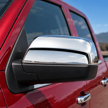 NINTE Outside Mirror Cover Caps Fit for 2014-2018 GMC Sierra Chevrolet Silverado 1500 2500HD 3500HD Gloss Silver Triple Chrome-Coated ABS Tape on Overlay - NINTE