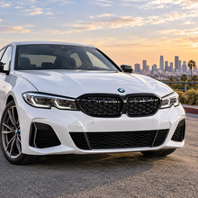 NINTE Front Kidney Diamond Grille Fit for BMW G20 330i M340i 2019-2022 Gloss Black ABS Plastic Direct Replacement