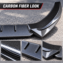 NINTE Front Bumper Lip Splitter Kit Fit for Audi A4 S4 B8.5 S-Line 2013-2016 Models Built After June 2013 ABS Plastic Carbon Fiber Look Sport Style