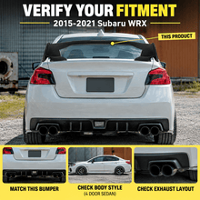 NINTE Rear Trunk Spoiler Wing Fit for Subaru WRX and WRX STI Sedan 2015-2021 Carbon Fiber Look One Piece JDM Sport Style Without Logo - NINTE