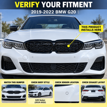 NINTE Front Kidney Diamond Grille Fit for BMW G20 330i M340i 2019-2022 Gloss Black ABS Plastic Direct Replacement