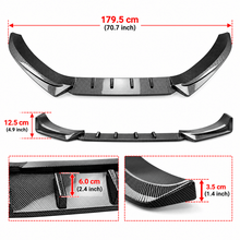 NINTE Front Bumper Lip Splitter Kit Fit for Audi A4 S4 B8.5 S-Line 2013-2016 Models Built After June 2013 ABS Plastic Carbon Fiber Look Sport Style