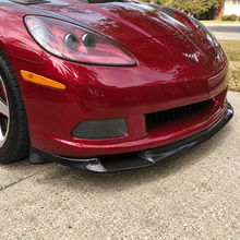 NINTE Front Bumper Lip Splitter Kit Fit for Chevrolet Corvette C6 Base 2006-2013 Painted ABS Carbon Fiber Look Without Logo - NINTE