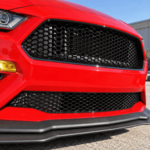 NINTE Front Upper and Lower Grille Kit Fit for 2018-2022 Ford Mustang Painted Black Honeycomb ABS Plastic - NINTE