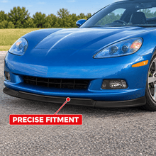 NINTE Front Bumper Lip Splitter Fit for Chevrolet Corvette C6 Base 2005-2013 Matte Black One Piece Sport Style Without Logo - NINTE