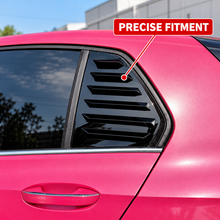 NINTE Rear Window Louver Covers Fit for Golf MK8 Hatchback 2021-2024 Gloss Black ABS Tape on Without Logo