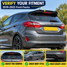 NINTE Rear Spoiler Extension Lip Wing Fit for Ford Fiesta MK8 MK8.5 ST ST-Line 2018-2023 Gloss Black One Piece Sport Style Without Logo