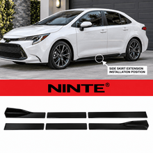 Load image into Gallery viewer, NINTE Left and Right Side Skirt Extension Splitter Kit Fit for Toyota Corolla 4DR Sedan 2020-2024 Gloss Black 6-Piece